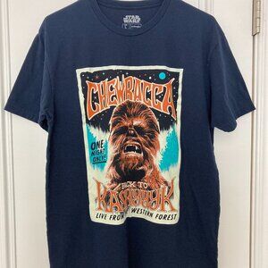 Chewbacca Star Wars unisex navy blue t-shirt large